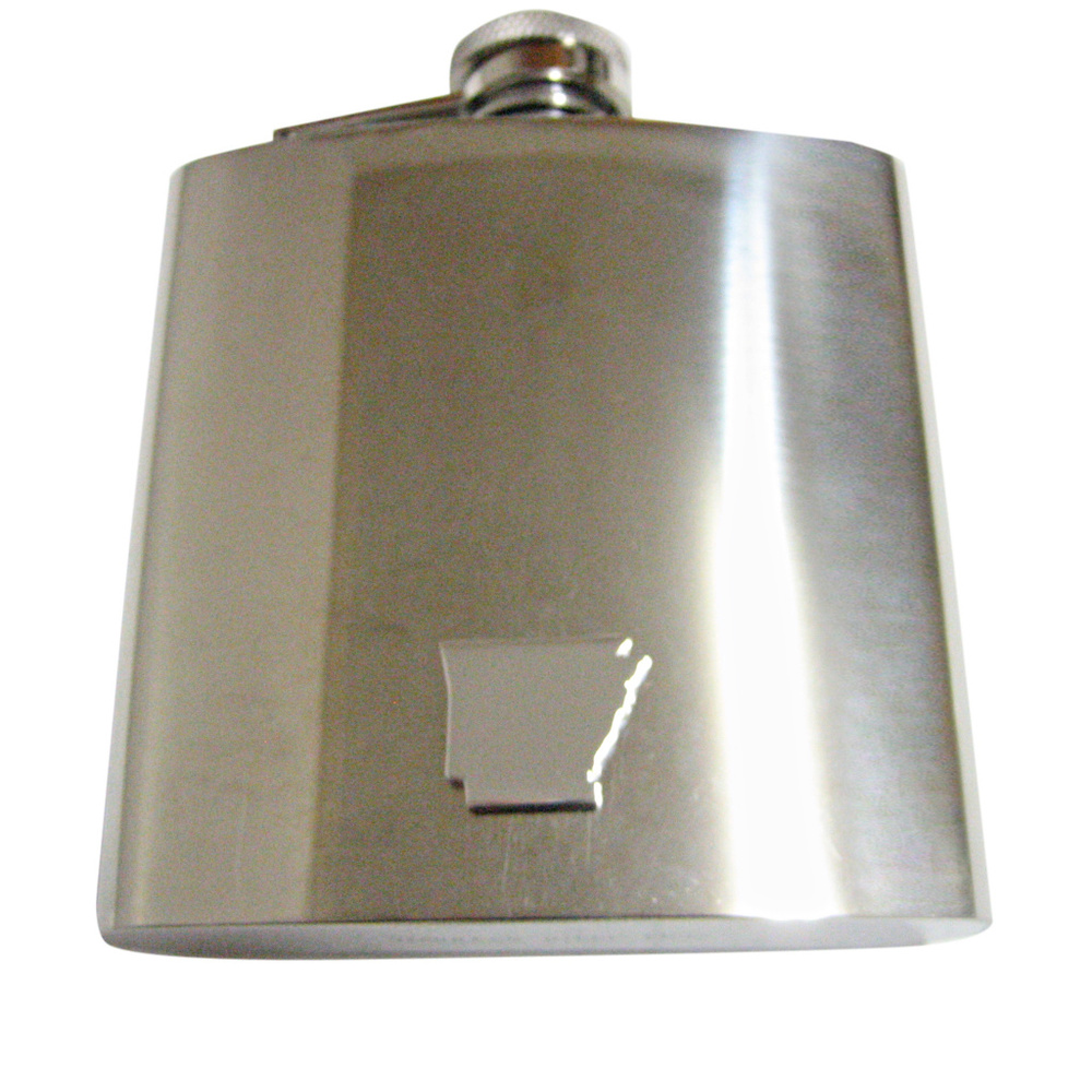 Arkansas State Map Shape 6oz Flask - image 1